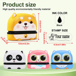 Stampee character name stamps - Shiba, Panda, Cat, Owl